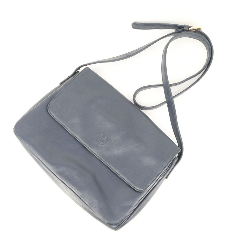 Giani Bernini Handbag Women Small Blue Gray Double Shoulder Straps Purse Lined